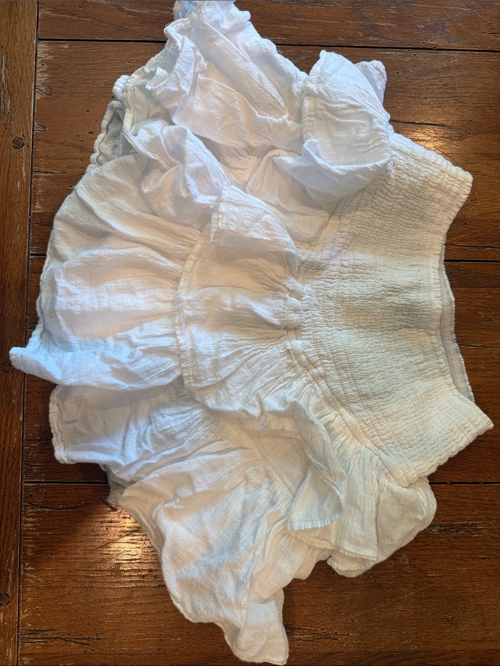 White Women’s Ruffle Skort - Lightweight Summer Style